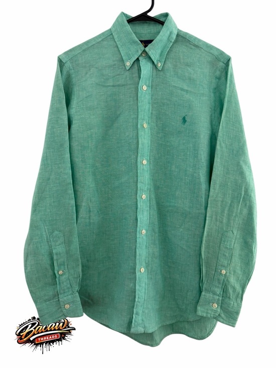 Ralph Lauren Other - Ralph Lauren Teal Green Button-Down 100% Linen Shirt